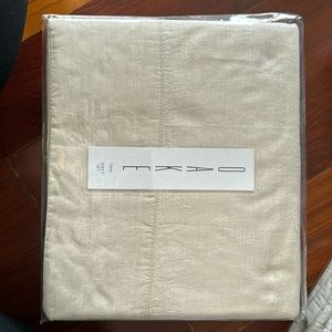 Oake Twin Sheet Set  Yarn Dye Oat NWT